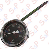 THERMOMETER MOUNTING ø 60mm 0 TO +500°C PROBE ø 8mm L 155mm CAPILLARY PIPE 1000mm