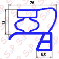 GUARNIZIONE MAGNETICA AD INCASTRO MARENO 1560X670 QQ5