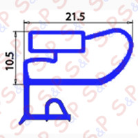 ANGLED MIDDLE-EDGED MAGNETIC GASKET 1/2 RIM 770X670 081294   XX4