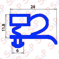 GASKET MAGNETIC SNAP  1465X620  CM B/3  QQ3