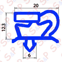 GASKET MAGNETIC SNPA  460X640 MM  QQ1