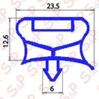 GASKET MAGNETIC SNAP DOOR; 666X736 MM QQ7