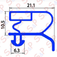 GASKET MAGNETIC SNAP 423X620 MM  XX1