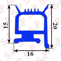 GUARNIZIONE BIANCA  MM PER CELLE 15x16x20x6MM  AL METRO YY11