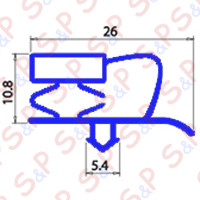 GUARNIZIONE MAGNETICA AD INCASTRO 605X400 MM YY19