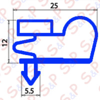 GUARNIZIONE MAGNETICA AD INCASTRO 1600X670 MM QQ8