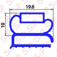 ANGLED MIDDLE-EDGED MAGNETIC GASKET 1560X660 MM.  YY8
