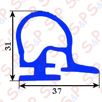 GUARNIZIONE PER PORTA CELLE 37X31 MM.  YY14 (ROTOLO 20 metri)