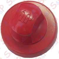 KNOB RED PAINTED 8X6, 5