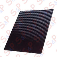 GLASS TOP PLATE DOUBLE STRIPED 205X235MM