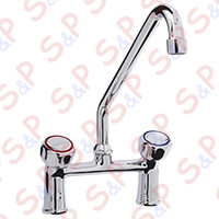 TWO HOLES MIXER TAP WITH SWINGING "C" SPOUT 300mm