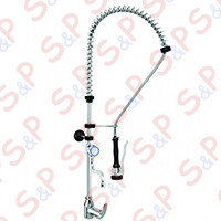ONE  HOLE UNIT MIXER WITH MIXER, SWINGING SPOUT IN THE MIDDLE OF THE TUBE AND SHOWER