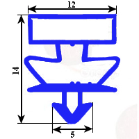 GUARNIZIONE MAGNETICA A INCASTRO SPORTELLO RONDA 425X585MM TYPE YY32