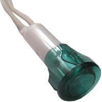 ROUND GREEN LIGHT D.10 250V L=200mm
