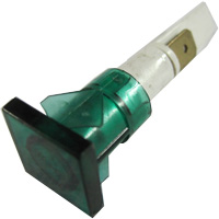 SQUARE GREEN LIGHT D. 12 250V