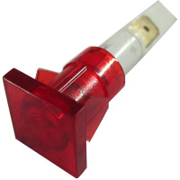 SQAURE RED LIGHT D. 12 250V