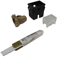 ROLD LAMP KIT WITH RECTANGULAR TRANSPARENT GEM 250V