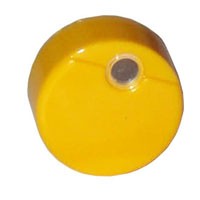 YELLOW ROUND PUSH-BUTTON WITH HOLE