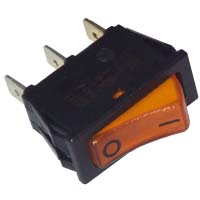 ORANGE PUSH-BUTTON SWITCH UNIP.0/1