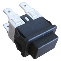 BLACK BIPOLAR SWITCH  16A PUSH-PUSH
