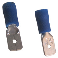 FASTON MASCHIO PREISOLATO RINFORZATO 6,3X0,8  SEZIONE 2,5 OTTONE STAGNATO