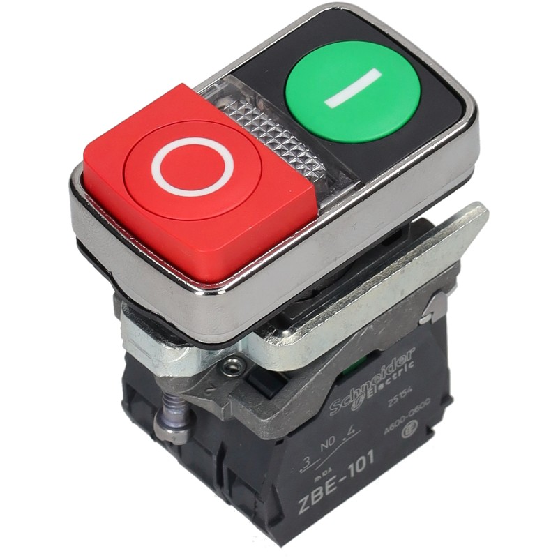 TELEMECANIQUE START-STOP PUSHBUTTON PANEL WITH INDICATOR LIGHT