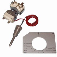 FRYER THERMOSTAT KIT 185° A.PO SINGLE PHASE - SENSOR Ø 21X90 mm CAPILLARY 900mm