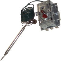 THERMOSTAT 250°C THREEPHASE SAFETY - SENSOR Ø 6X107mm CAPILLARY 1000mm