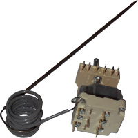 DOUBLE THERMOSTAT 650°C (50,50-600,70-650°C) THREEPHASE - SENSOR Ø 4X23 mm CAPILLARY 900mm