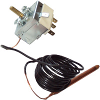 THERMOSTAT 30-90° SINGLE PHASE - SENSOR Ø 6,5X113mm CAPILLARY 2000mm