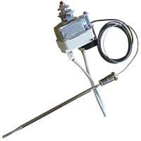 TERMOSTATO 220 °C MONOFASE SICUREZZA - SENSORE Ø 4X120mm CAPILLARE 850mm