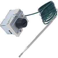 TERMOSTATO 230°C MONOFASE SICUREZZA  0,5 A - SENSORE Ø 4X116mm CAPILLARE 1500mm