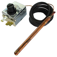 TERMOSTATO 90-110° MONOFASE SICUREZZA - SENSORE Ø6,5X86mm CAPILLARE 2000mm