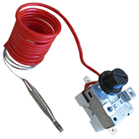 SAFETY THERMOSTAT 245°C 230V SINGLE PHASE - SENSOR Ø6X51mm CAPILLARY 1500mm