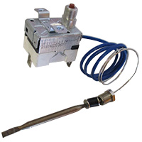 TERMOSTATO 240°C MONOFASE SICUREZZA SENSORE Ø 5X72mm CAPILLARE 600mm PREMISTOPPA 9X1