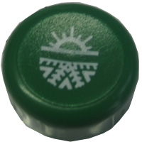 COLD RINSE GREEN ROUND PUSH-BUTTON