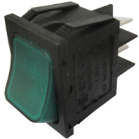 GREEN PUSH-BUTTON 6 POLES