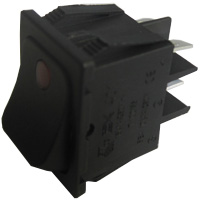 RED LED PUSH-BUTTON 2 POLES