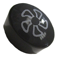 ELLIPTICAL GRAY BUTTON 17x13 mm