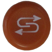 ORANGE ROUND PUSH BUTTON