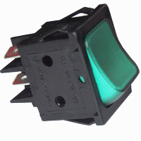 PULSANTE LUMINOSO BIPOLARE VERDE NO CORNICE