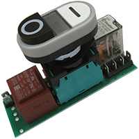 SCH. B.T. 230V C/RELE’, TRASF. PULS. FAMIG. TG00LED