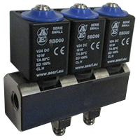 BLOCK 3 WAYS SOLENOID 24VDC CASADIO