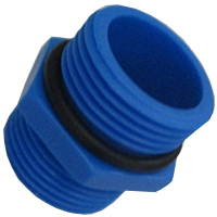 NIPPLO SINGOLO PP BLU 3/4 CON ORING (DOSAPROP)