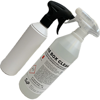 ICE BOX CLEANER KIT DETERGENTE PER PULIZIA VASCHE MACCHINE DEL GHIACCIO ICBCLN 1L +TRIGGER 500 ml