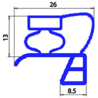 GASKET MAGNETIC SNAP 395X300 mm  QQ5