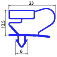 MAGNETIC SNAP IN GASKET 463X613MM QQ2