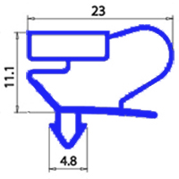 GASKET MAGNETIC SNAP IARP 1532X630MM  QQ9