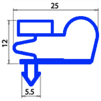 GASKET MAGNETIC SNAP   1550X655MM   QQ8