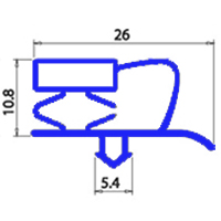 GASKET MAGNETIC SNAP 475X605mm  YY19